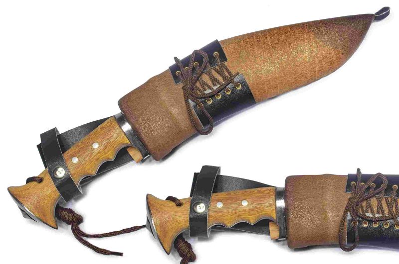 EGKH-13 colių pritaikytas rankų darbo kukri peilis - Khukuri peiliai iš Nepalo - labai stiprūs naudojant ašmenis - paruošti naudoti