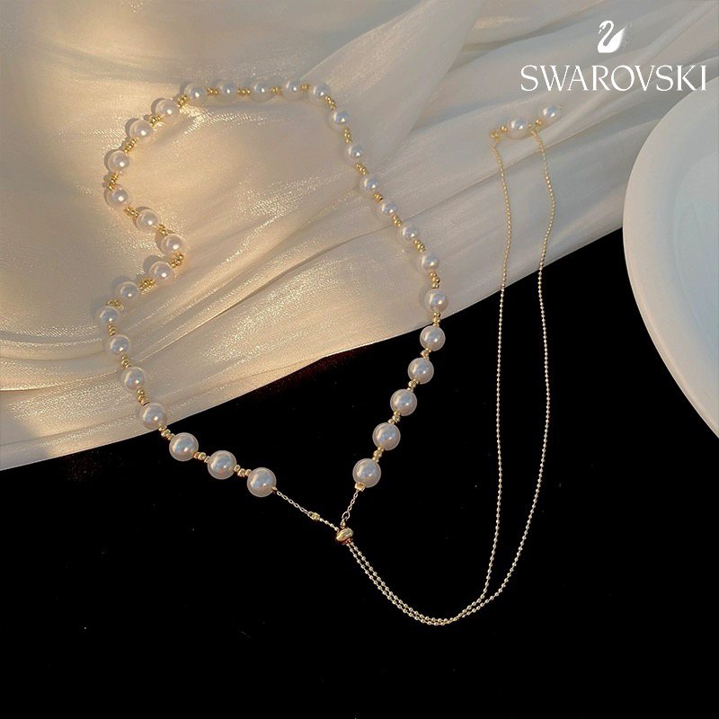 Swarovski Ελαφρύ πολυτελές μαργαριτάρι κλείδας αλυσίδα