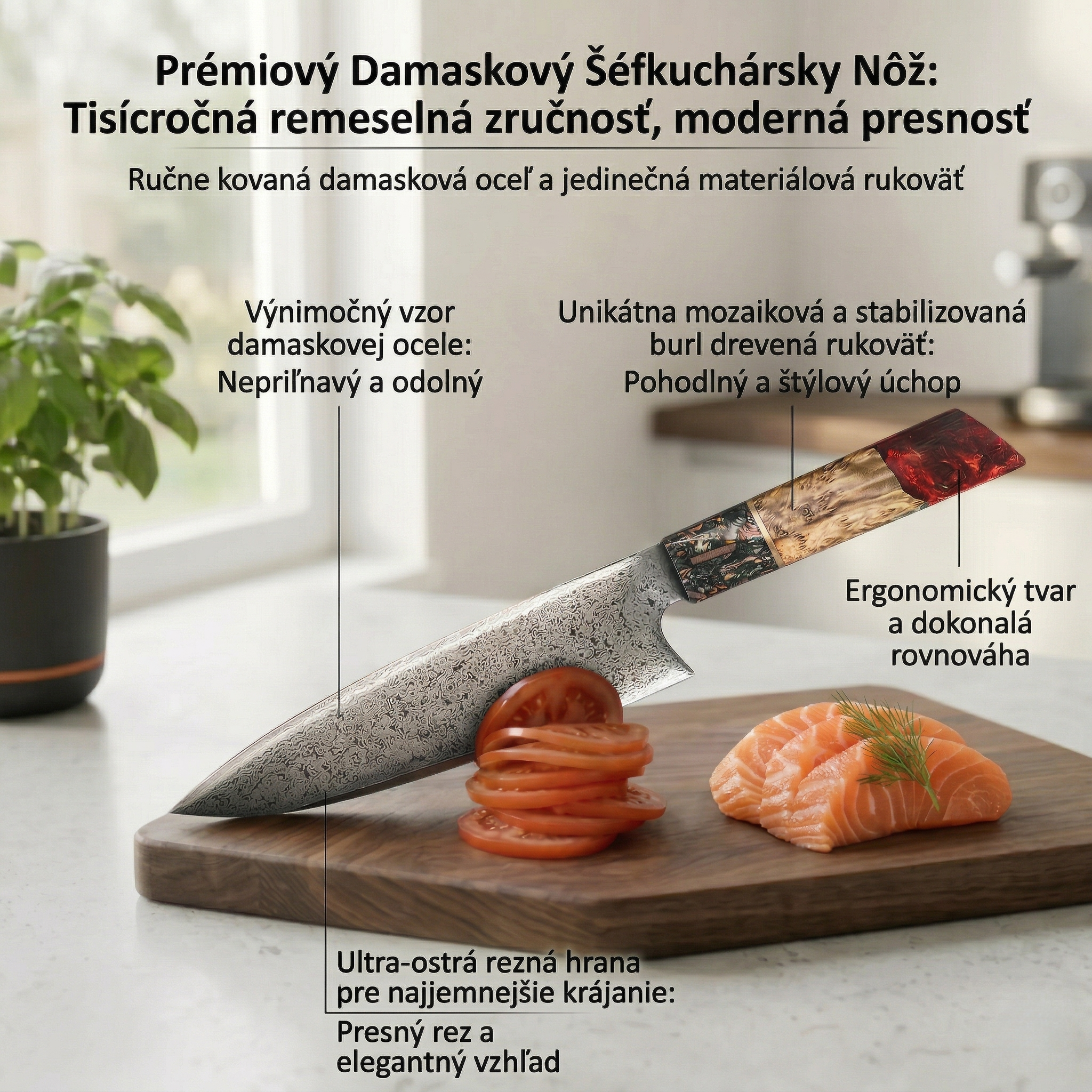 Limitovaná edícia súpravy nožov Damascus Chef KASUMI™ – Len do vypredania zásob! ⏳