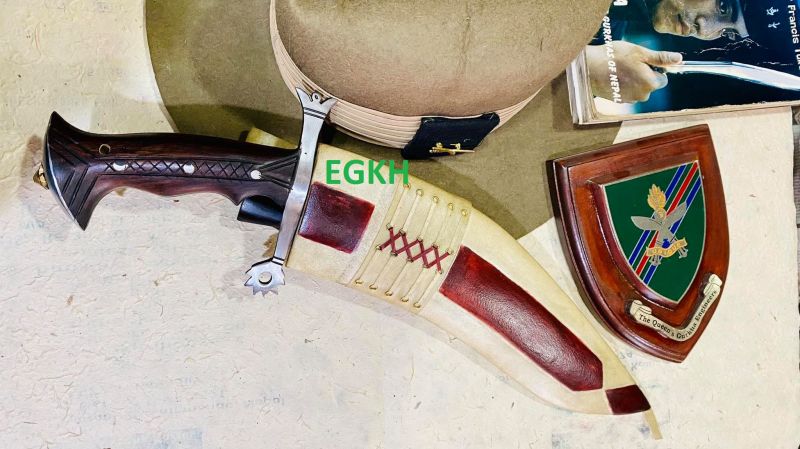 EGKH-13 colių pritaikytas rankų darbo kukri peilis - Khukuri peiliai iš Nepalo - labai stiprūs naudojant ašmenis - paruošti naudoti