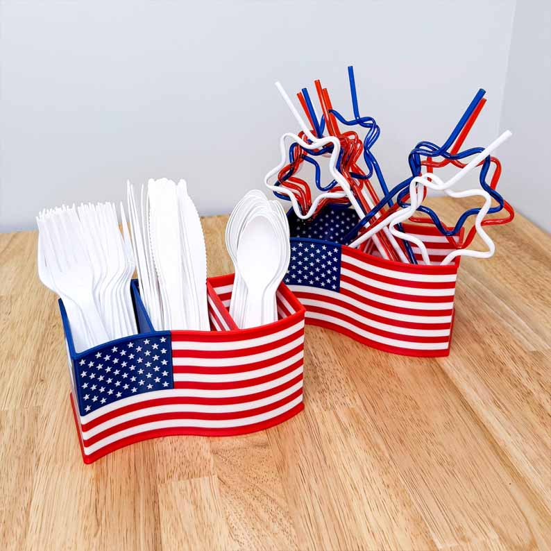🎁Last Day 60% OFF - Patriotic Cutlery Straw Holder