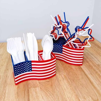🎁Last Day 60% OFF - Patriotic Cutlery Straw Holder