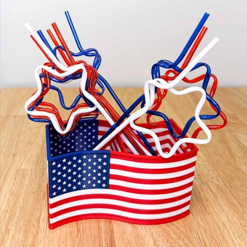 🎁Last Day 60% OFF - Patriotic Cutlery Straw Holder