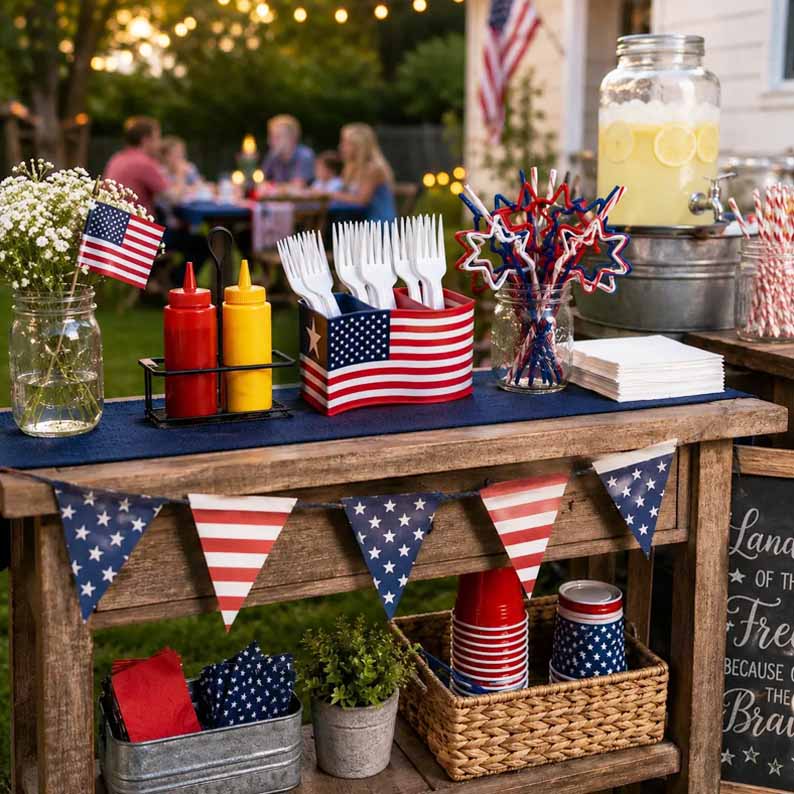 🎁Last Day 60% OFF - Patriotic Cutlery Straw Holder