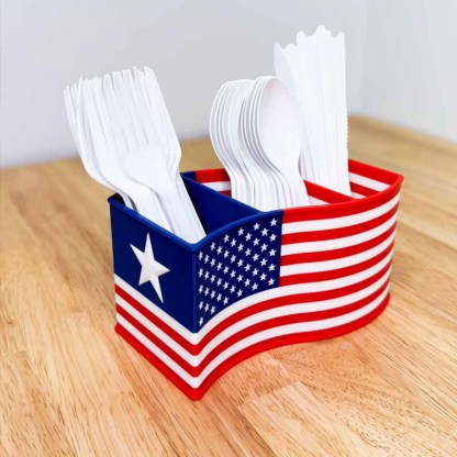 🎁Last Day 60% OFF - Patriotic Cutlery Straw Holder