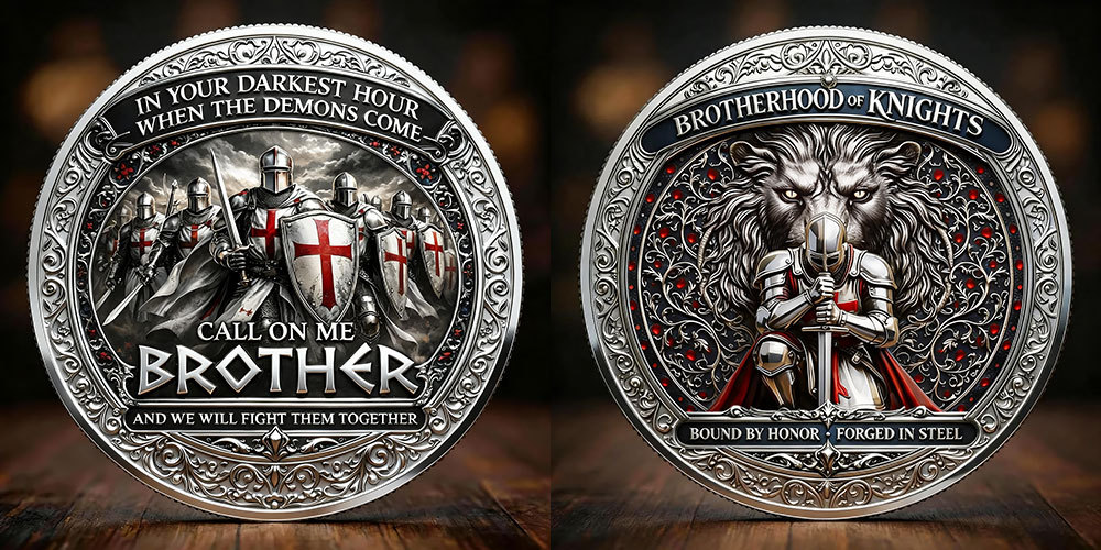 Brotherhood of Knights “Call On Me Brother” Commemorative Coin