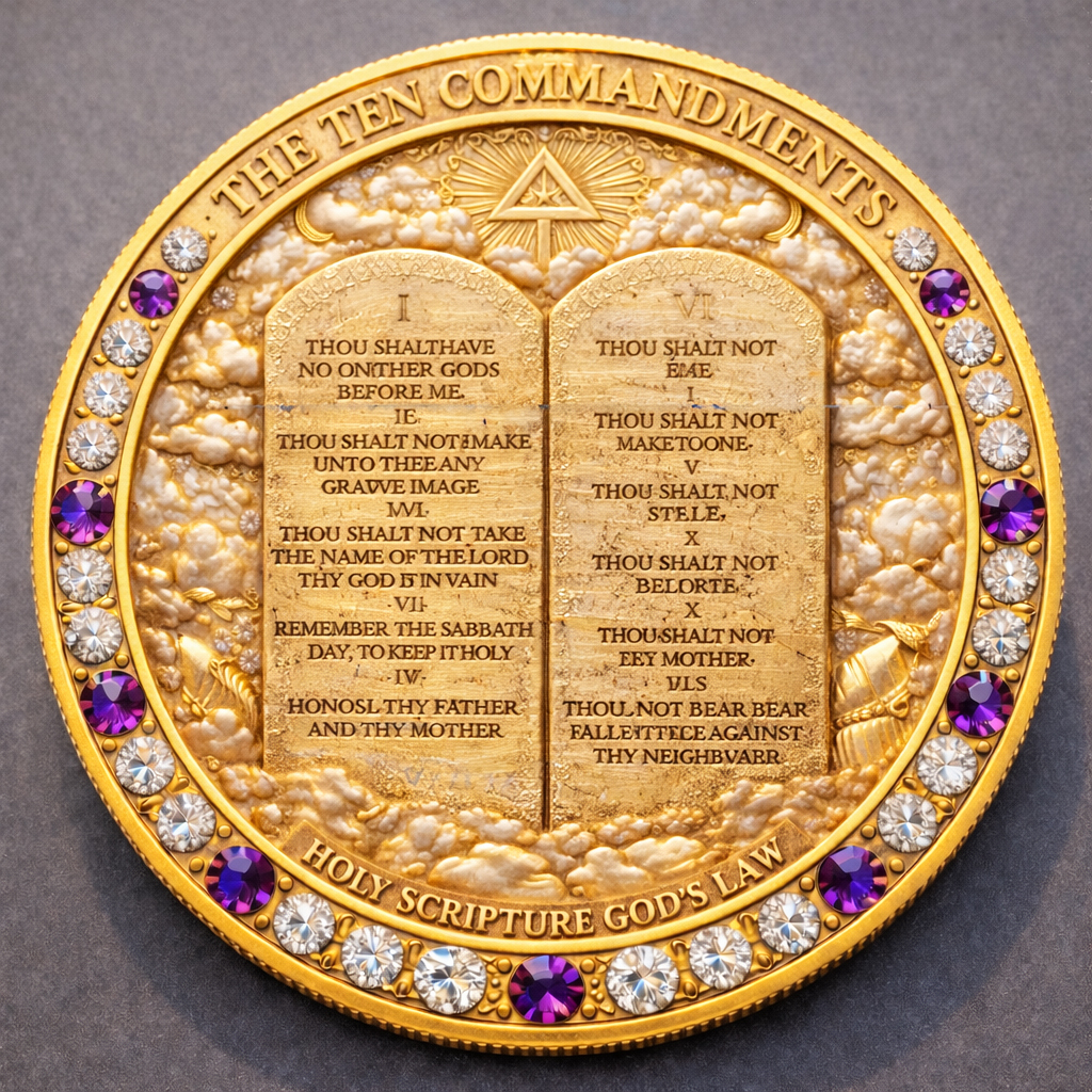 🏆Flash Sale 60% OFF - Jesus Christ & The Ten Commandments Commemorative Coin