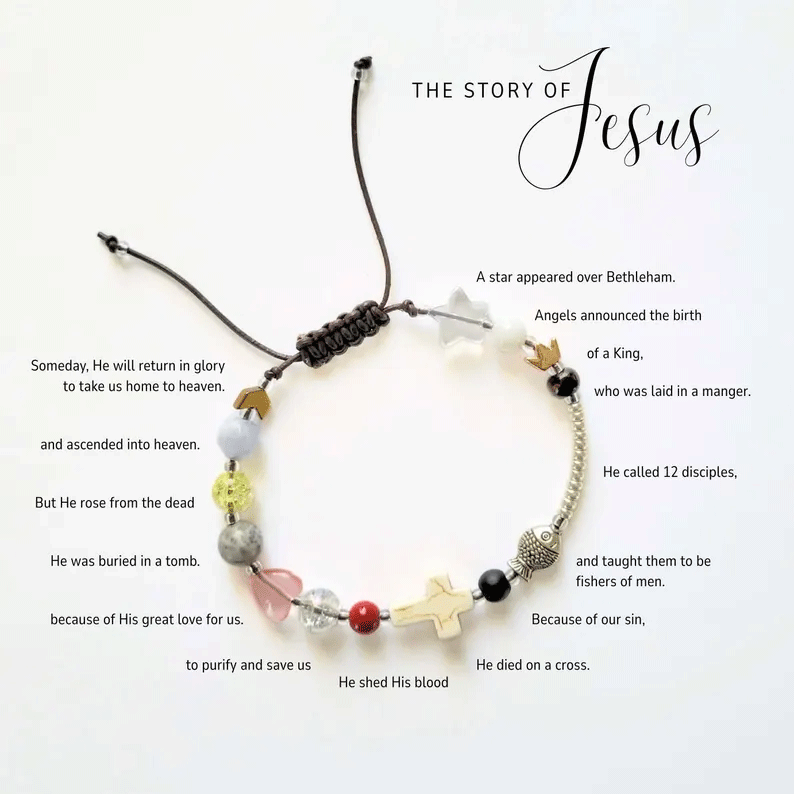 Handmade Story of Jesus Beaded Bracelet