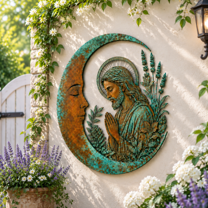 Moon Jesus Wall Decor