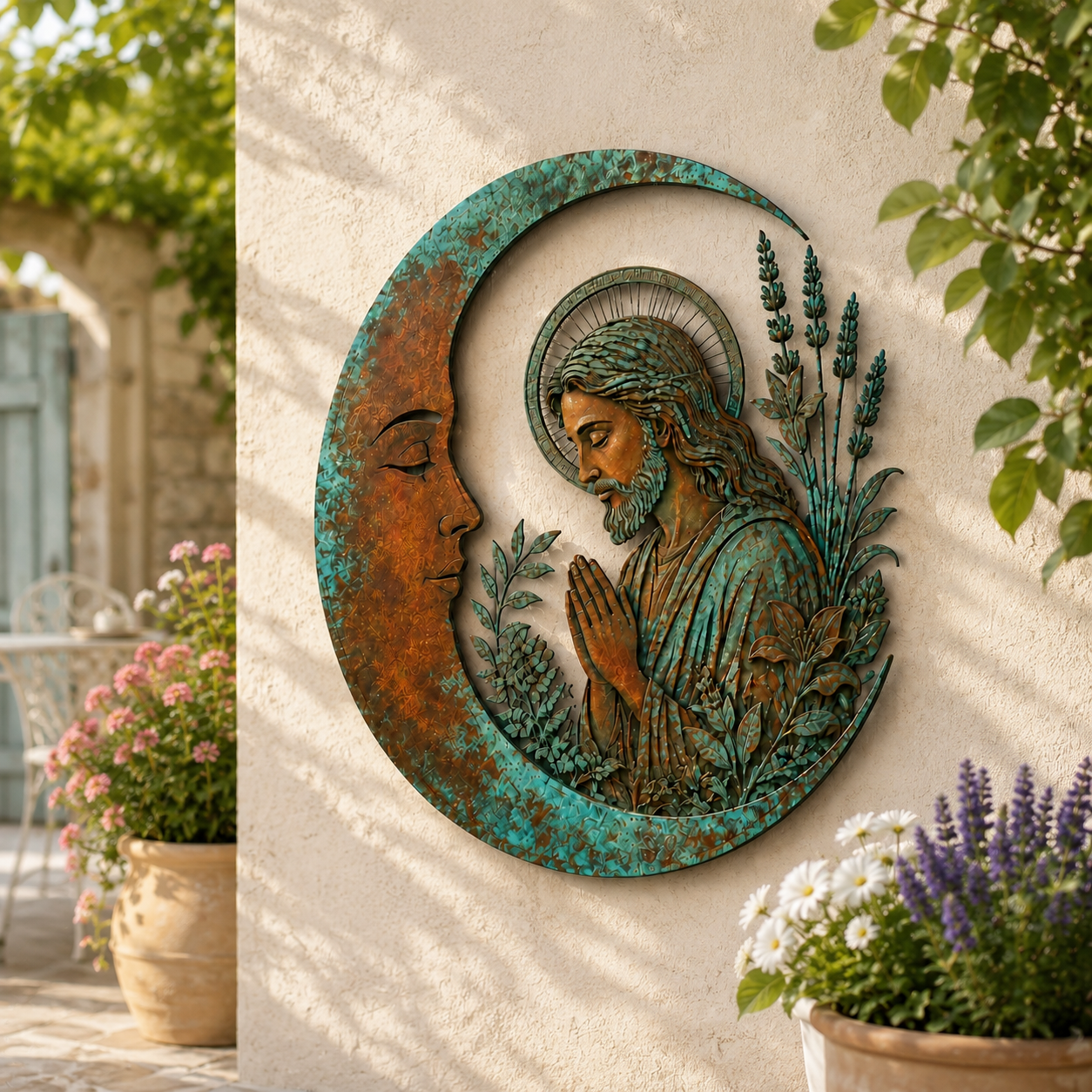 Moon Jesus Wall Decor
