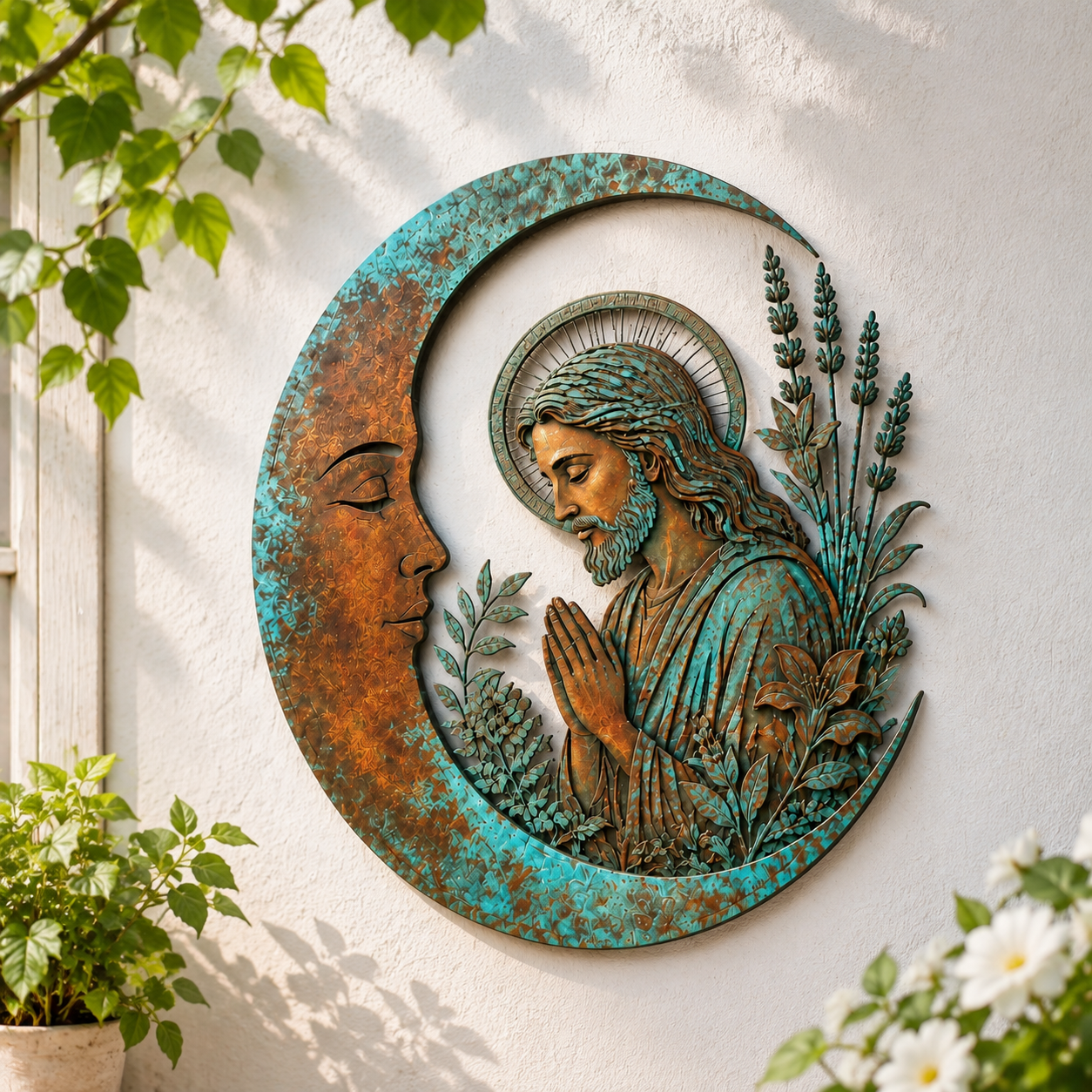 Moon Jesus Wall Decor