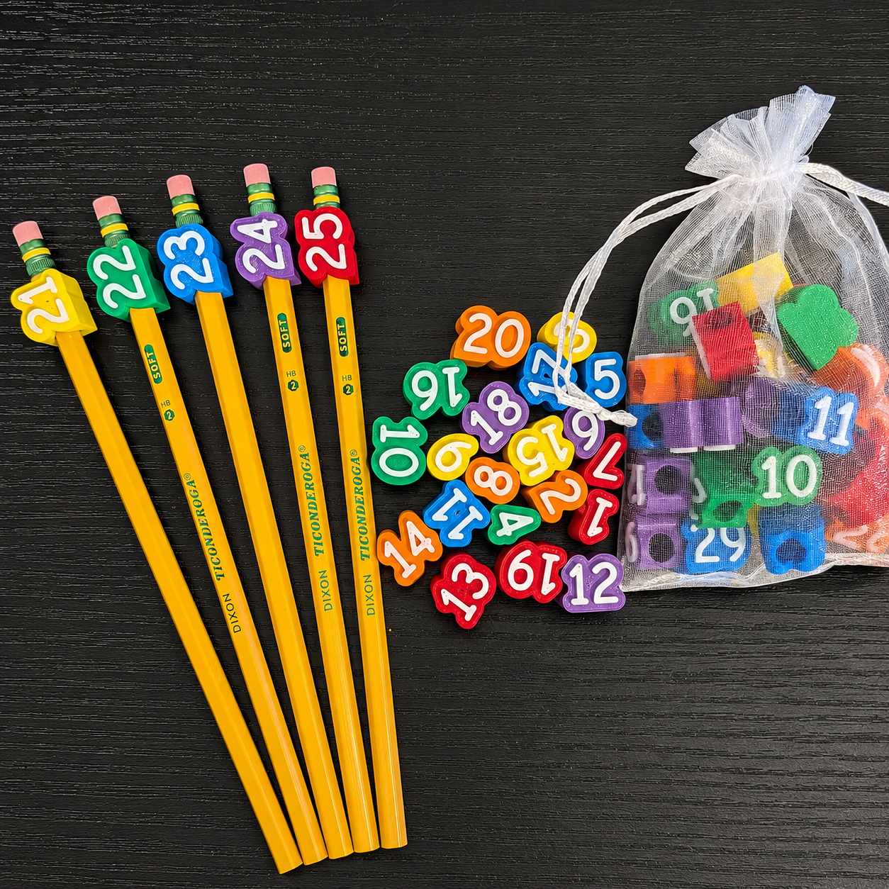 🎁Last Day 60% OFF - Numbered Pencil Toppers
