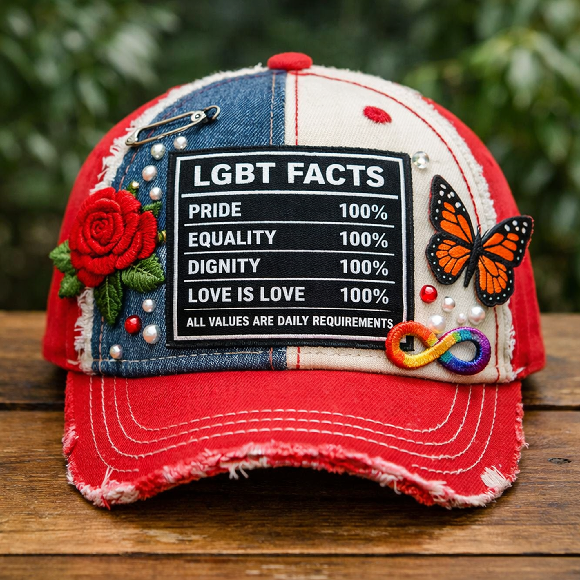 LGBT Facts Pride Patchwork Cap