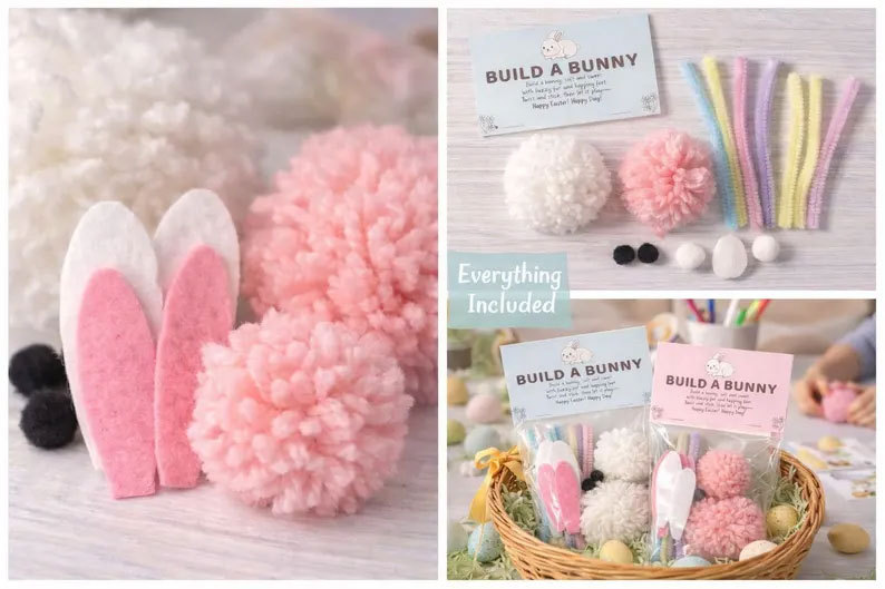 Build a Bunny Easter Craft Kit for Kids