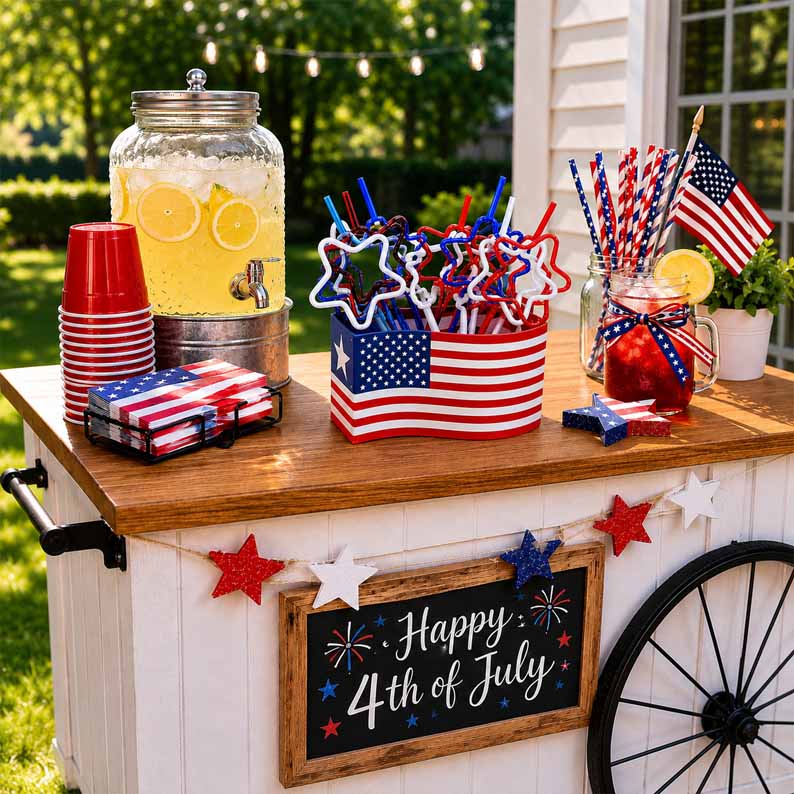 🎁Last Day 60% OFF - Patriotic Cutlery Straw Holder
