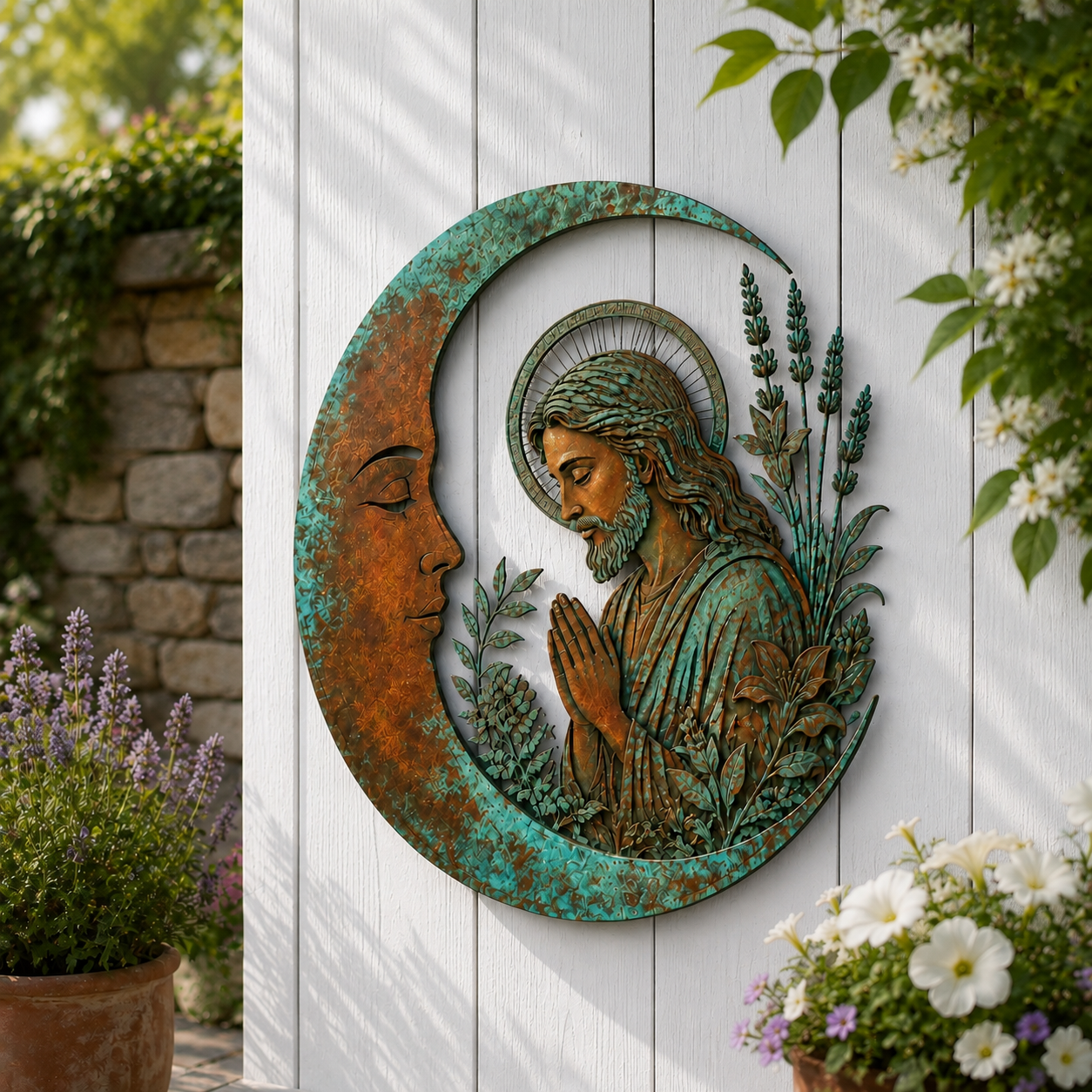 Moon Jesus Wall Decor