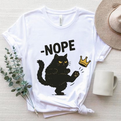 No Kings in America Black Cat Shirt