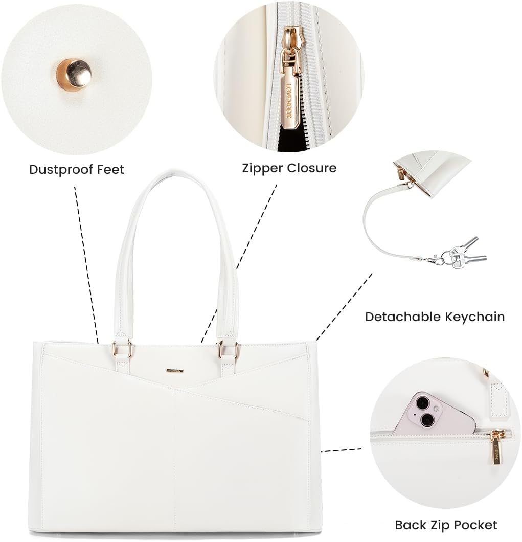 Laptop Tote Bag Waterproof Leather Computer Bags Business