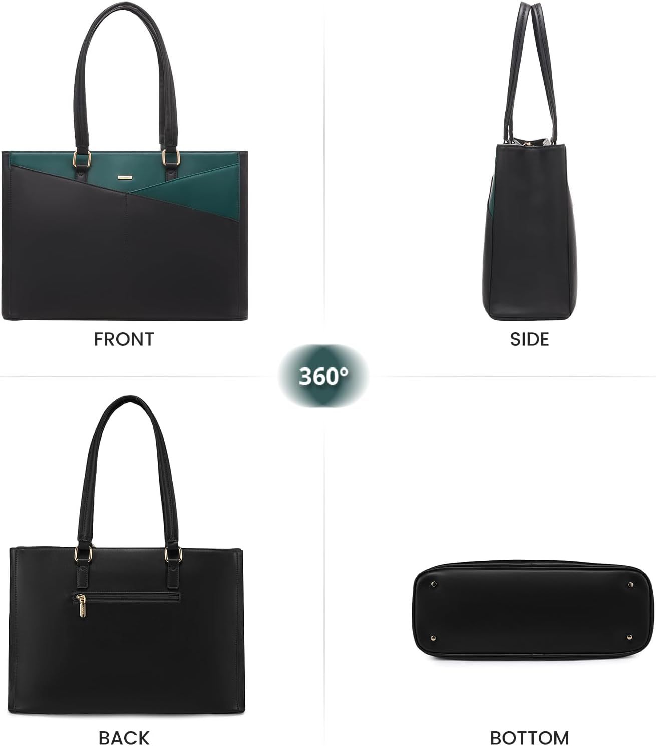 Laptop Tote Bag Waterproof Leather Computer Bags Business