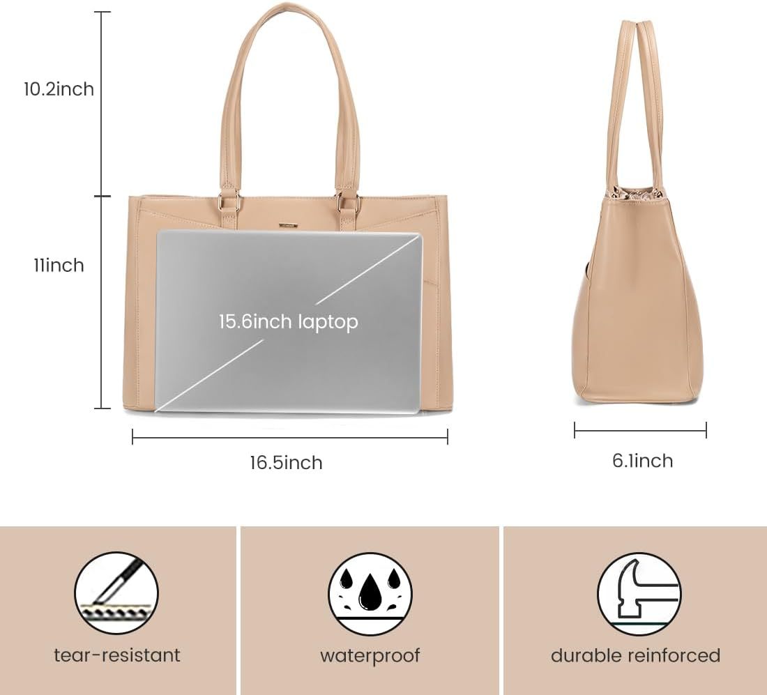 Laptop Tote Bag Waterproof Leather Computer Bags Business