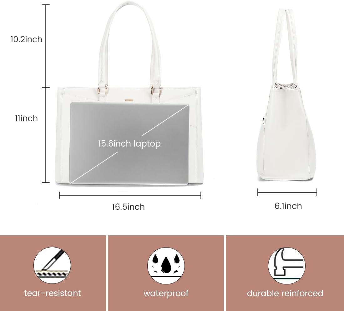 Laptop Tote Bag Waterproof Leather Computer Bags Business
