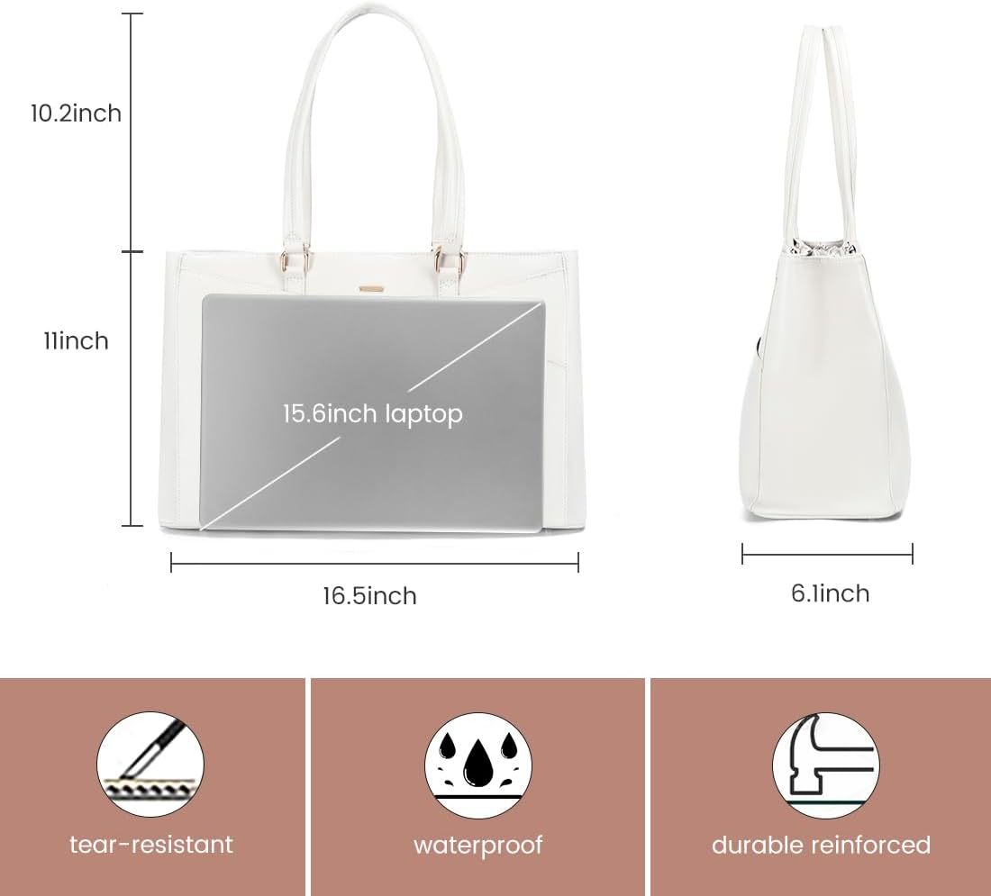 Laptop Tote Bag Waterproof Leather Computer Bags Business