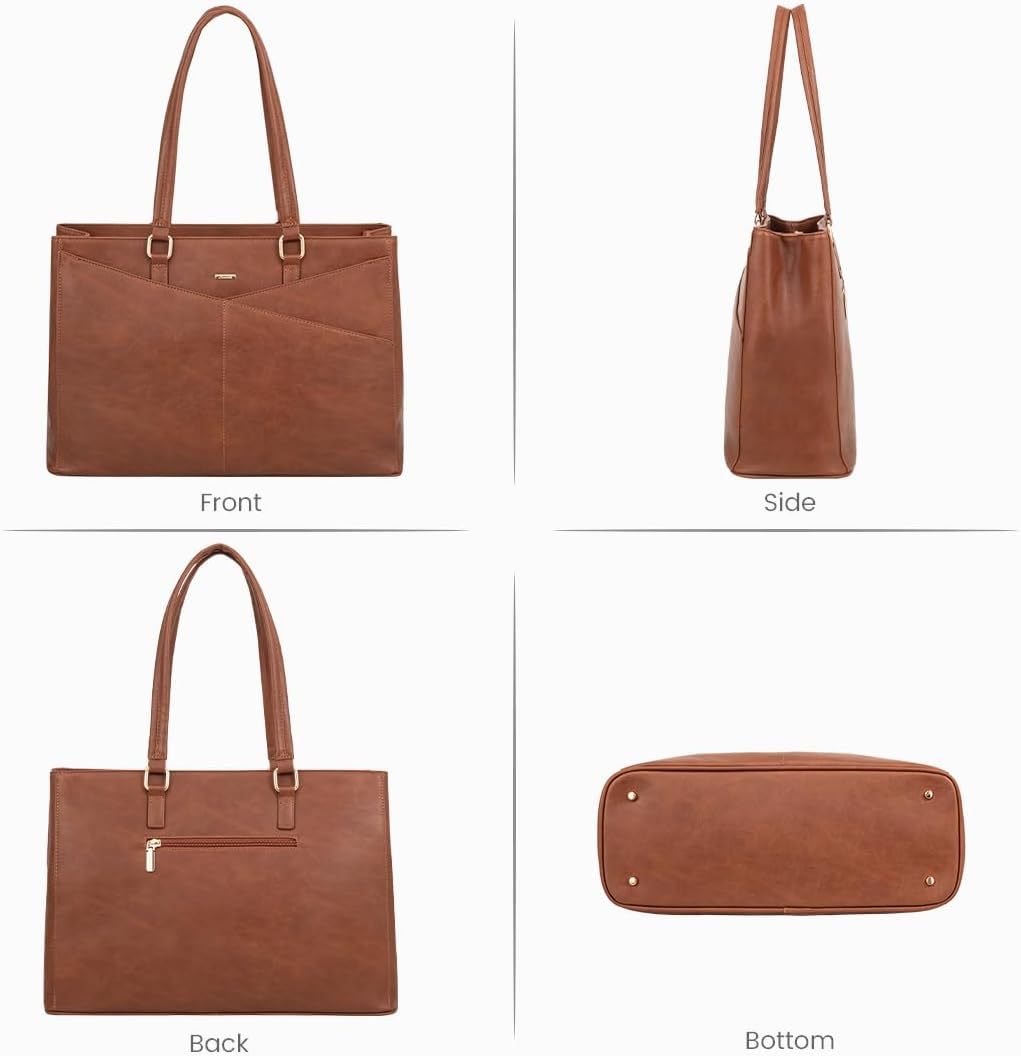 Laptop Tote Bag Waterproof Leather Computer Bags Business