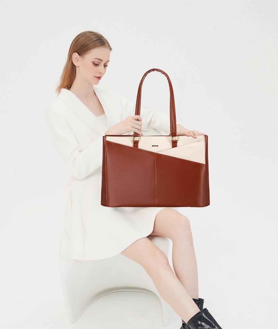 Laptop Tote Bag Waterproof Leather Computer Bags Business