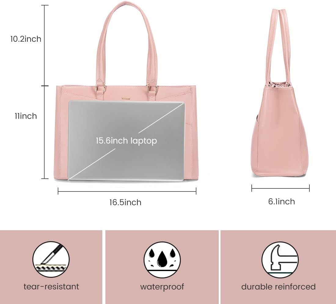 Laptop Tote Bag Waterproof Leather Computer Bags Business
