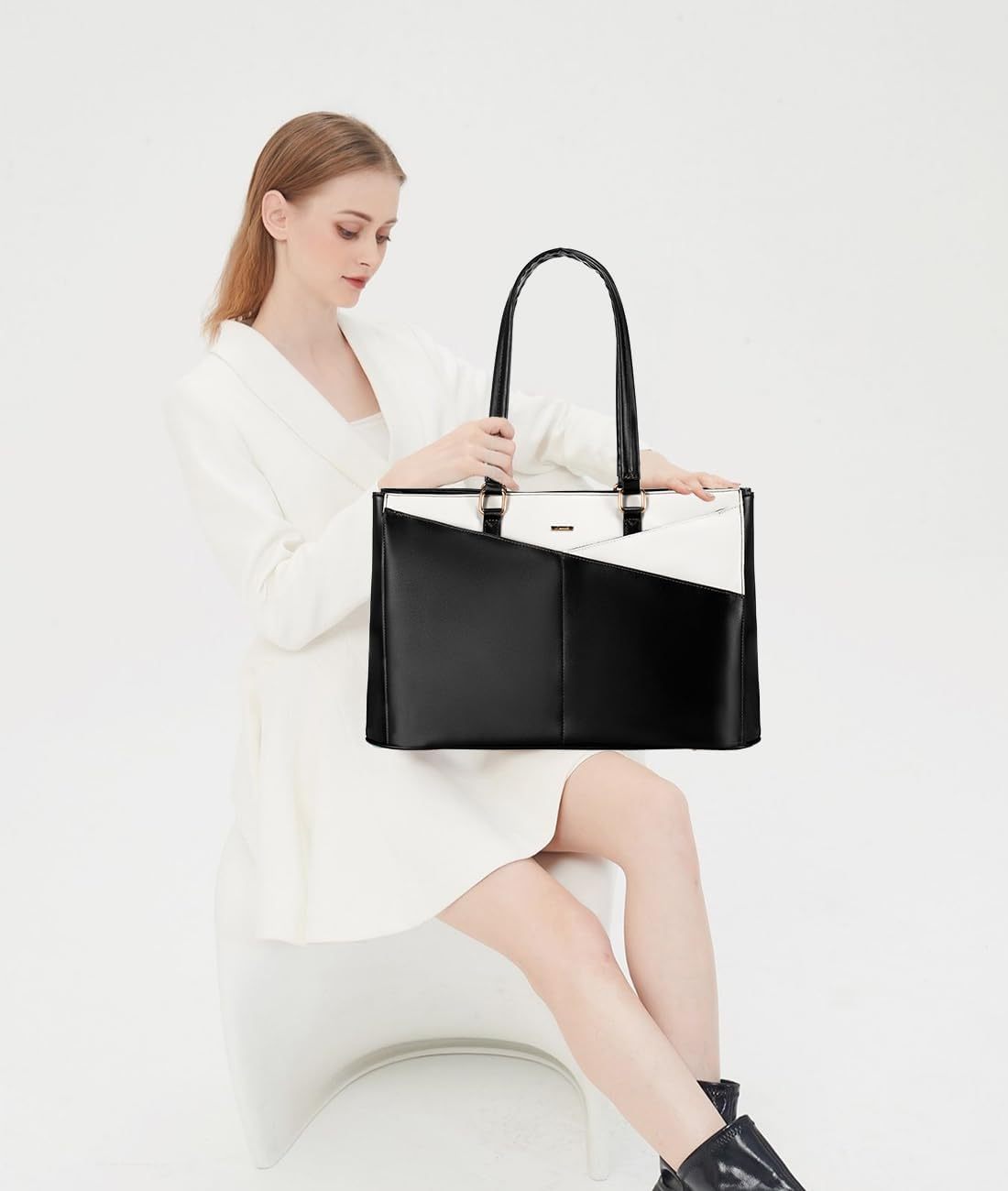 Laptop Tote Bag Waterproof Leather Computer Bags Business