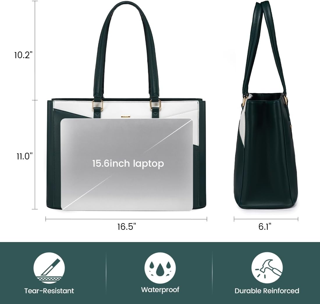 Laptop Tote Bag Waterproof Leather Computer Bags Business
