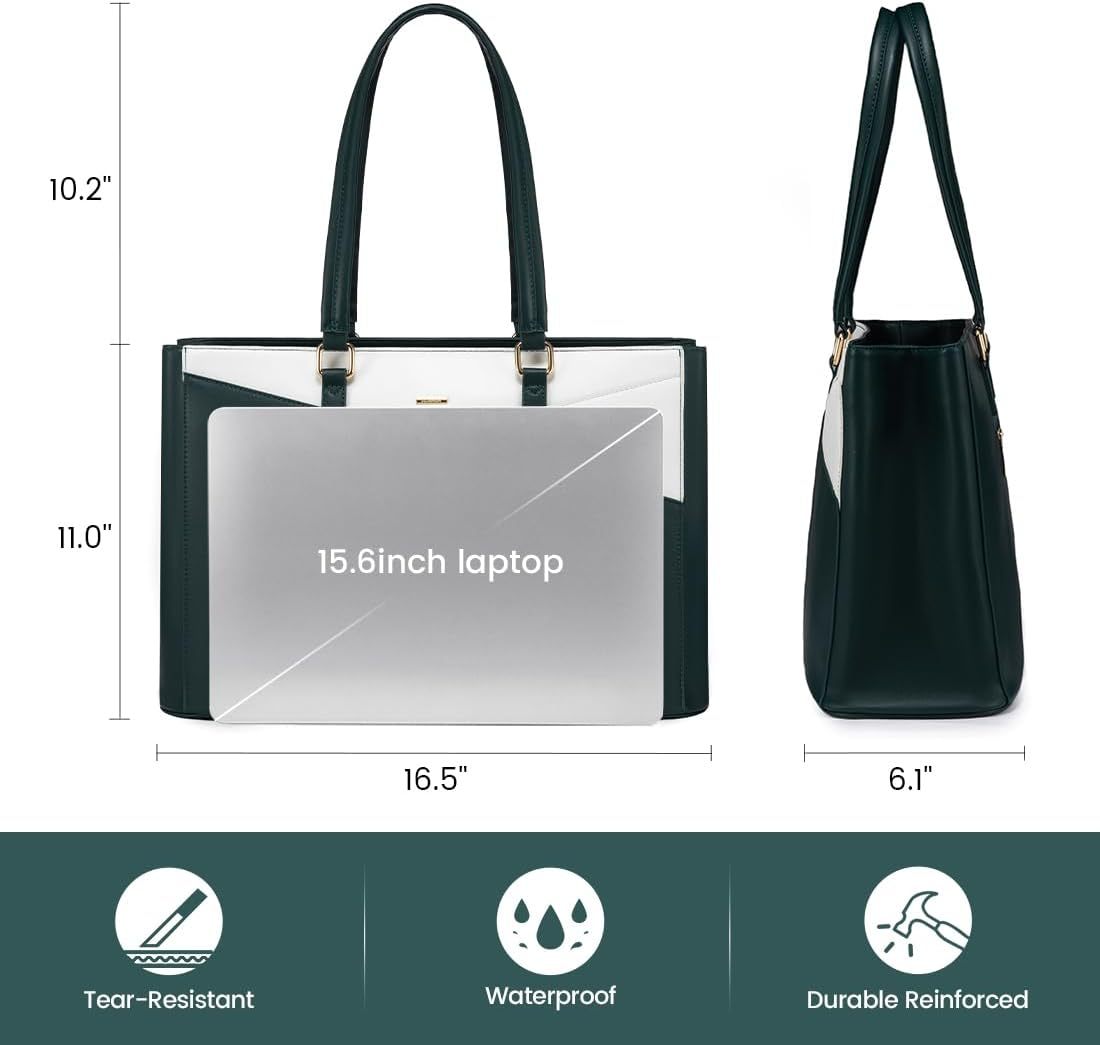 Laptop Tote Bag Waterproof Leather Computer Bags Business