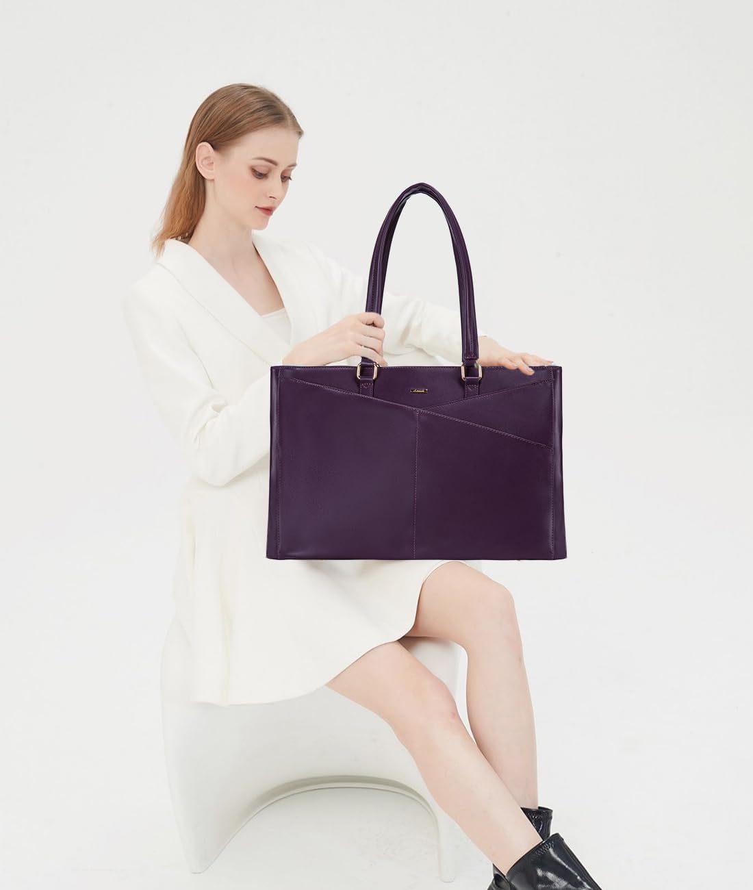 Laptop Tote Bag Waterproof Leather Computer Bags Business