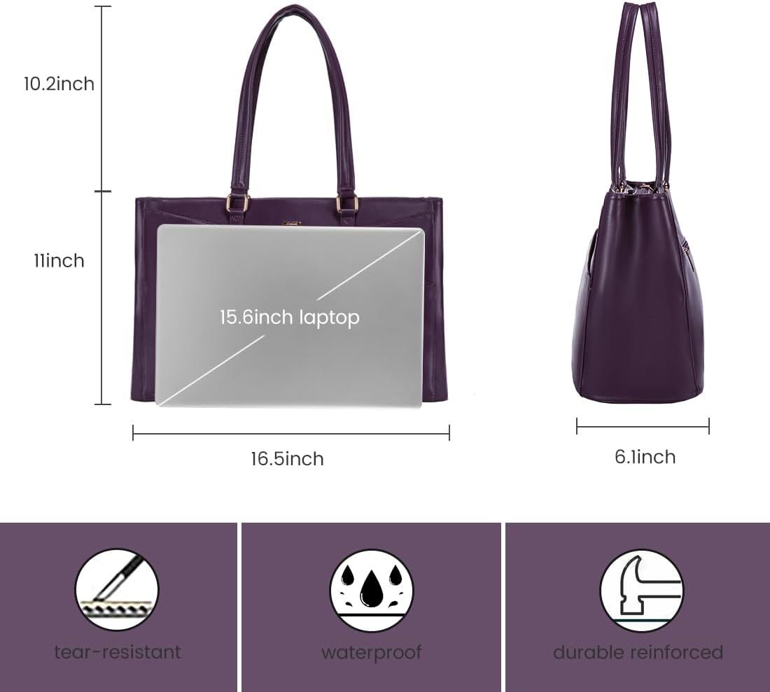 Laptop Tote Bag Waterproof Leather Computer Bags Business