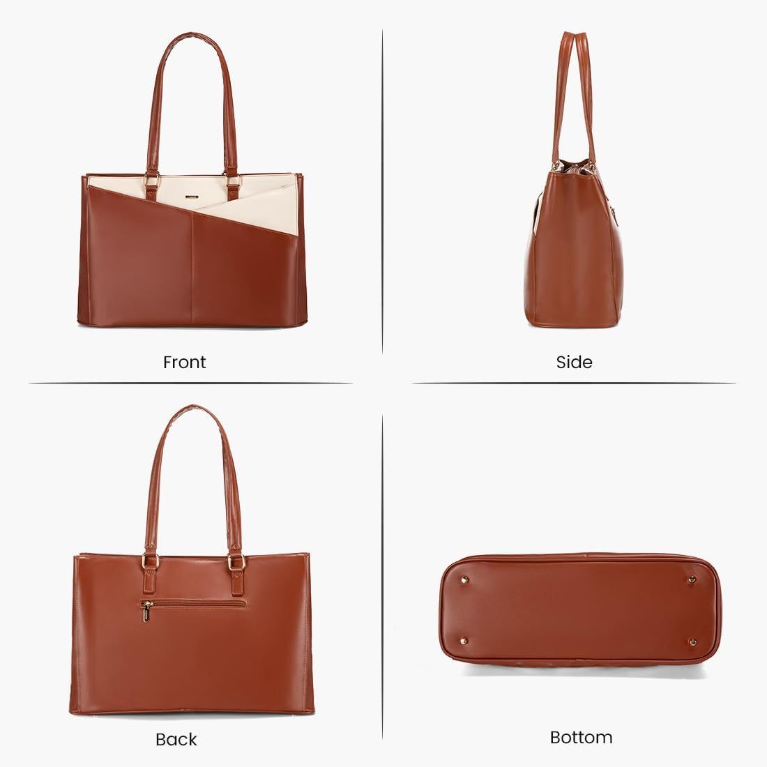 Laptop Tote Bag Waterproof Leather Computer Bags Business