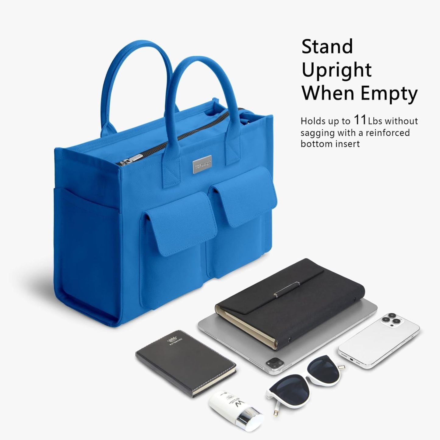 Heavy Duty Canvas Tote Bag for Women Handbag with Pockets