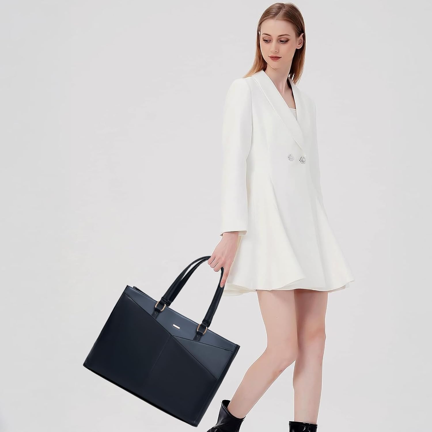 Laptop Tote Bag Waterproof Leather Computer Bags Business