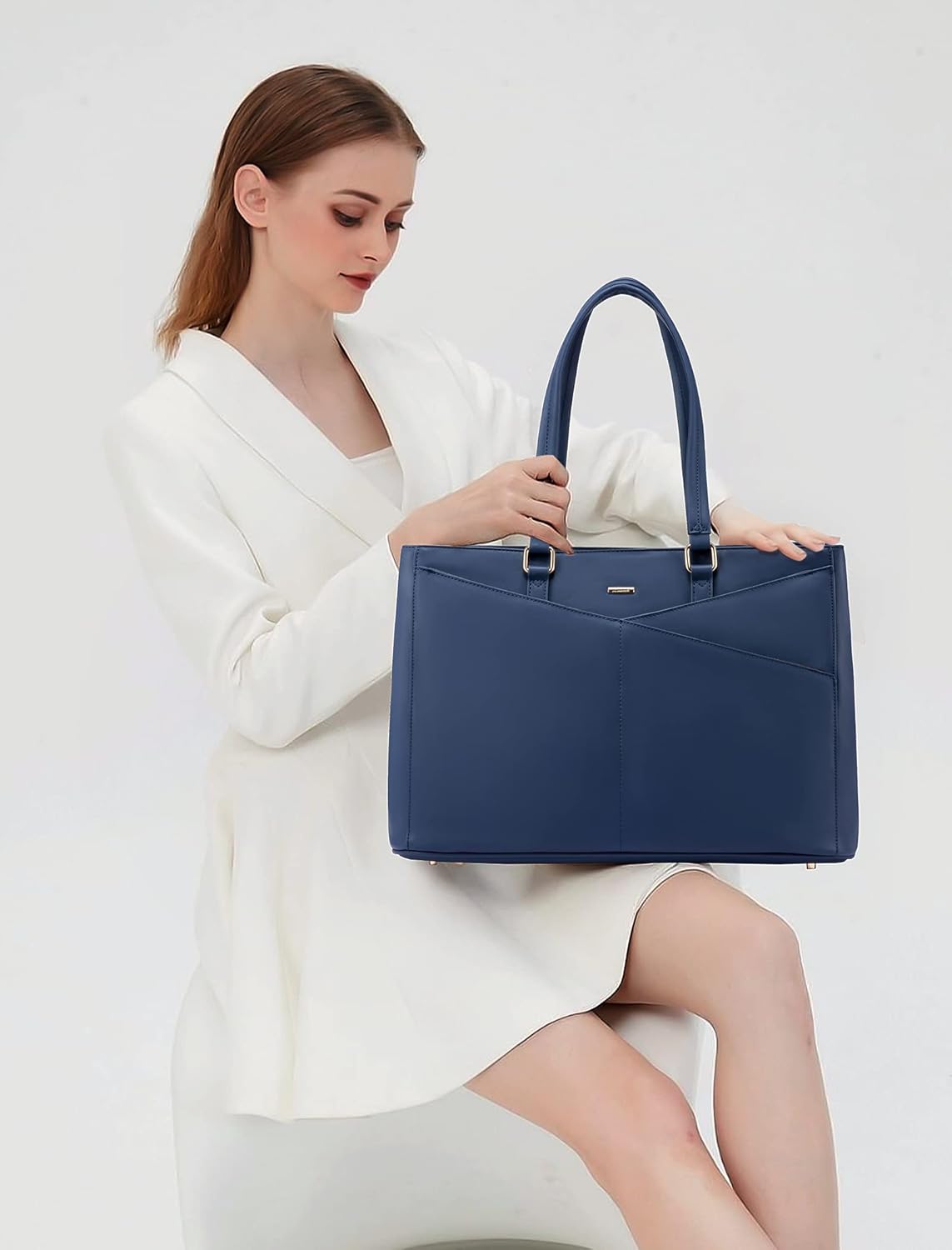 Laptop Tote Bag Waterproof Leather Computer Bags Business
