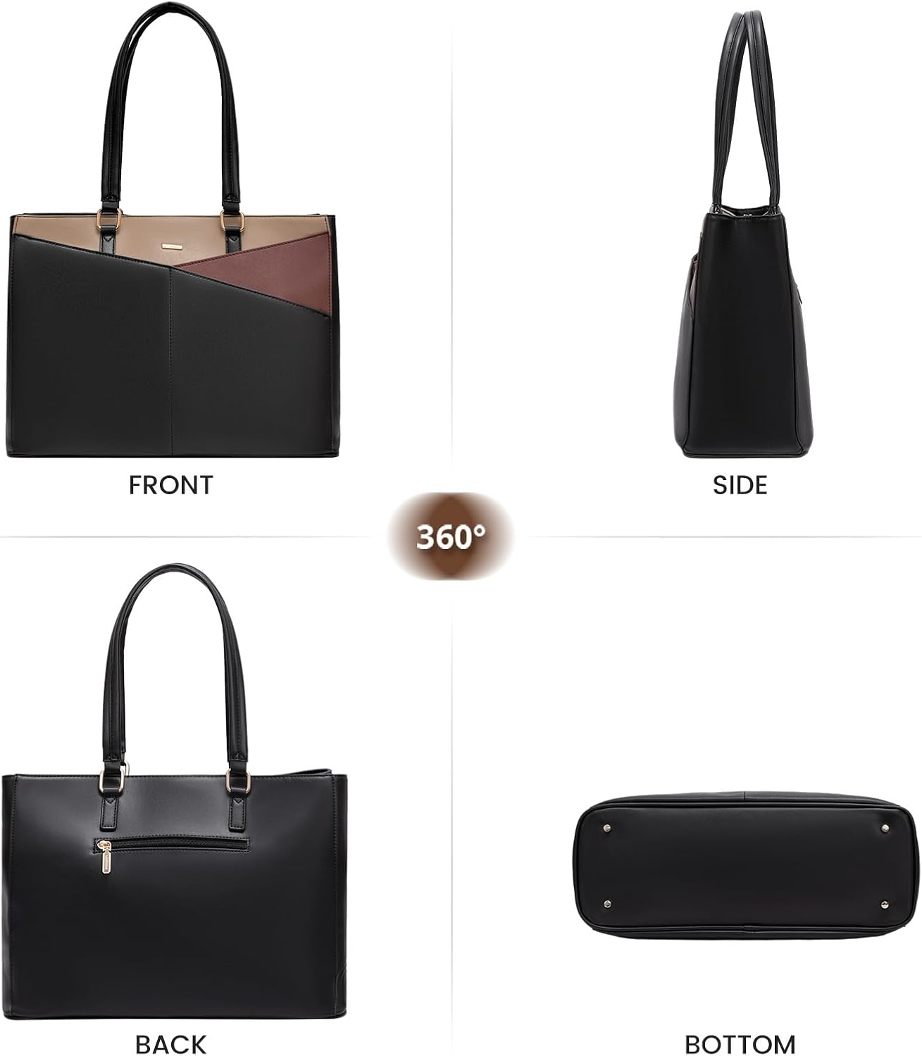 Laptop Tote Bag Waterproof Leather Computer Bags Business