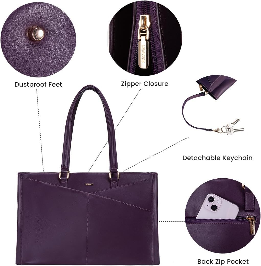 Laptop Tote Bag Waterproof Leather Computer Bags Business