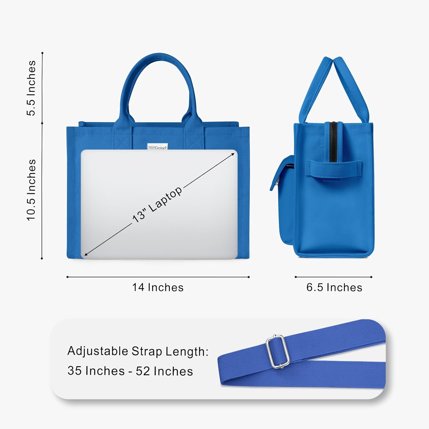 Heavy Duty Canvas Tote Bag for Women Handbag with Pockets