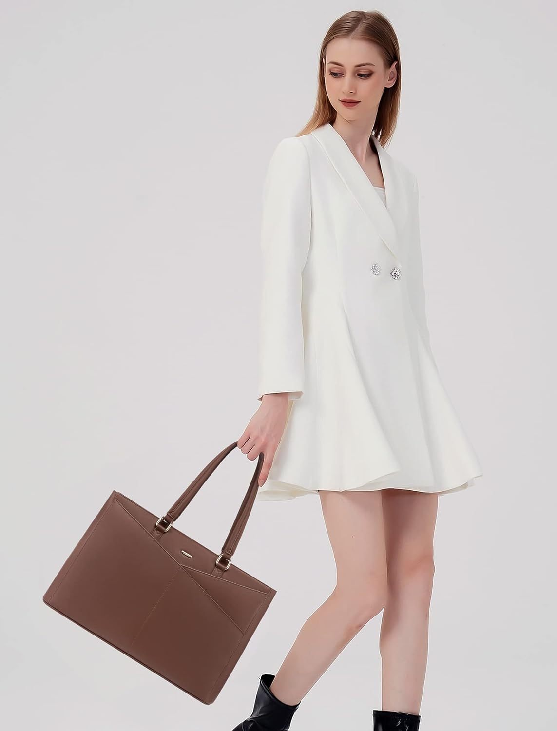 Laptop Tote Bag Waterproof Leather Computer Bags Business
