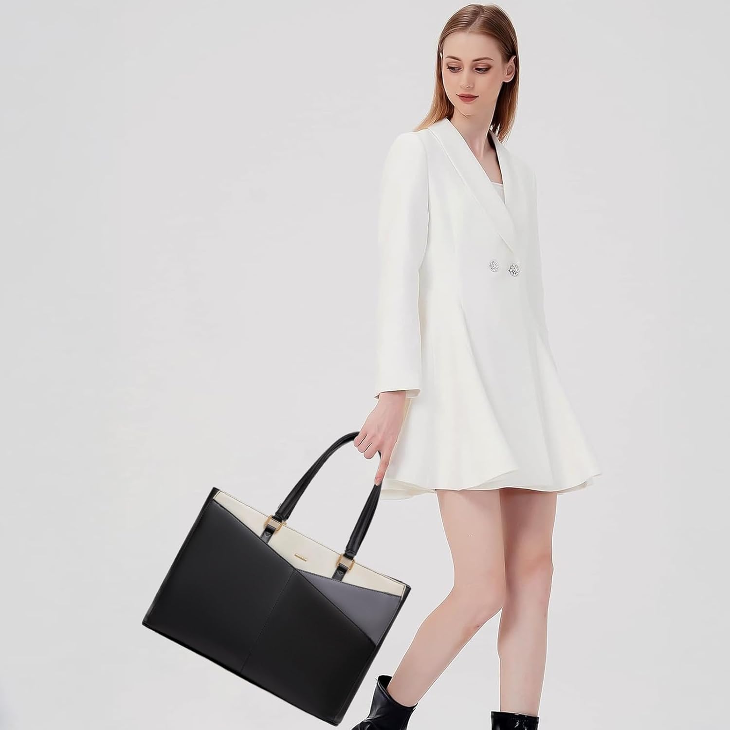 Laptop Tote Bag Waterproof Leather Computer Bags Business