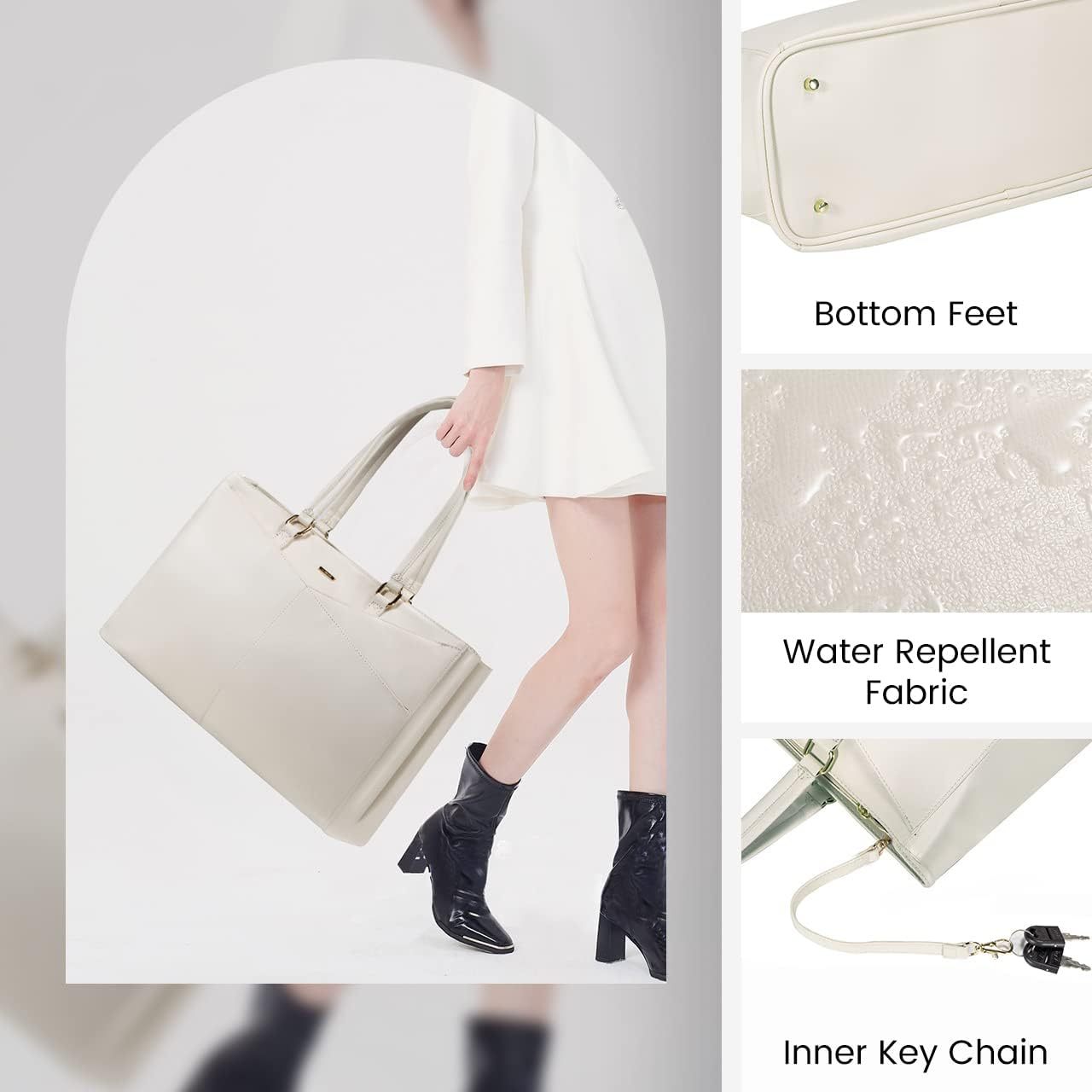 Laptop Tote Bag Waterproof Leather Computer Bags Business