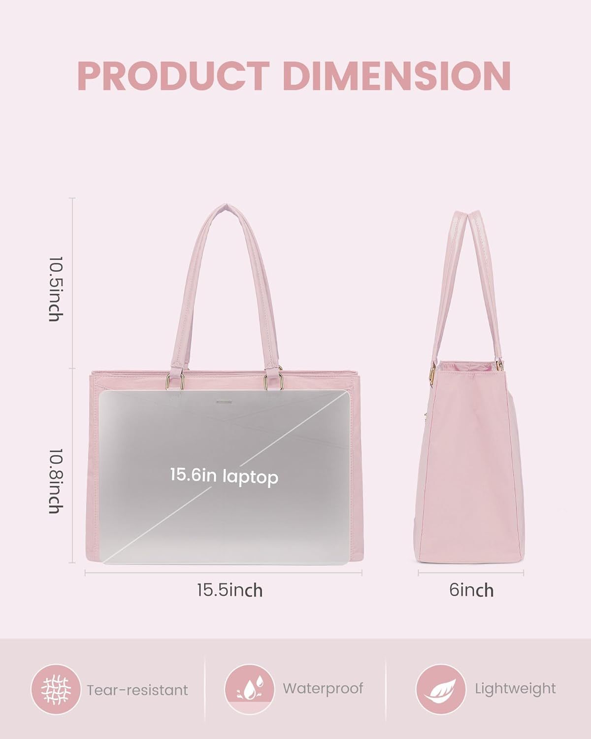 Laptop Tote Bag Waterproof Leather Computer Bags Business