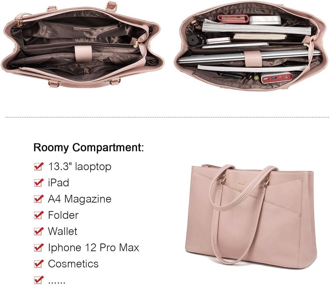Laptop Tote Bag Waterproof Leather Computer Bags Business