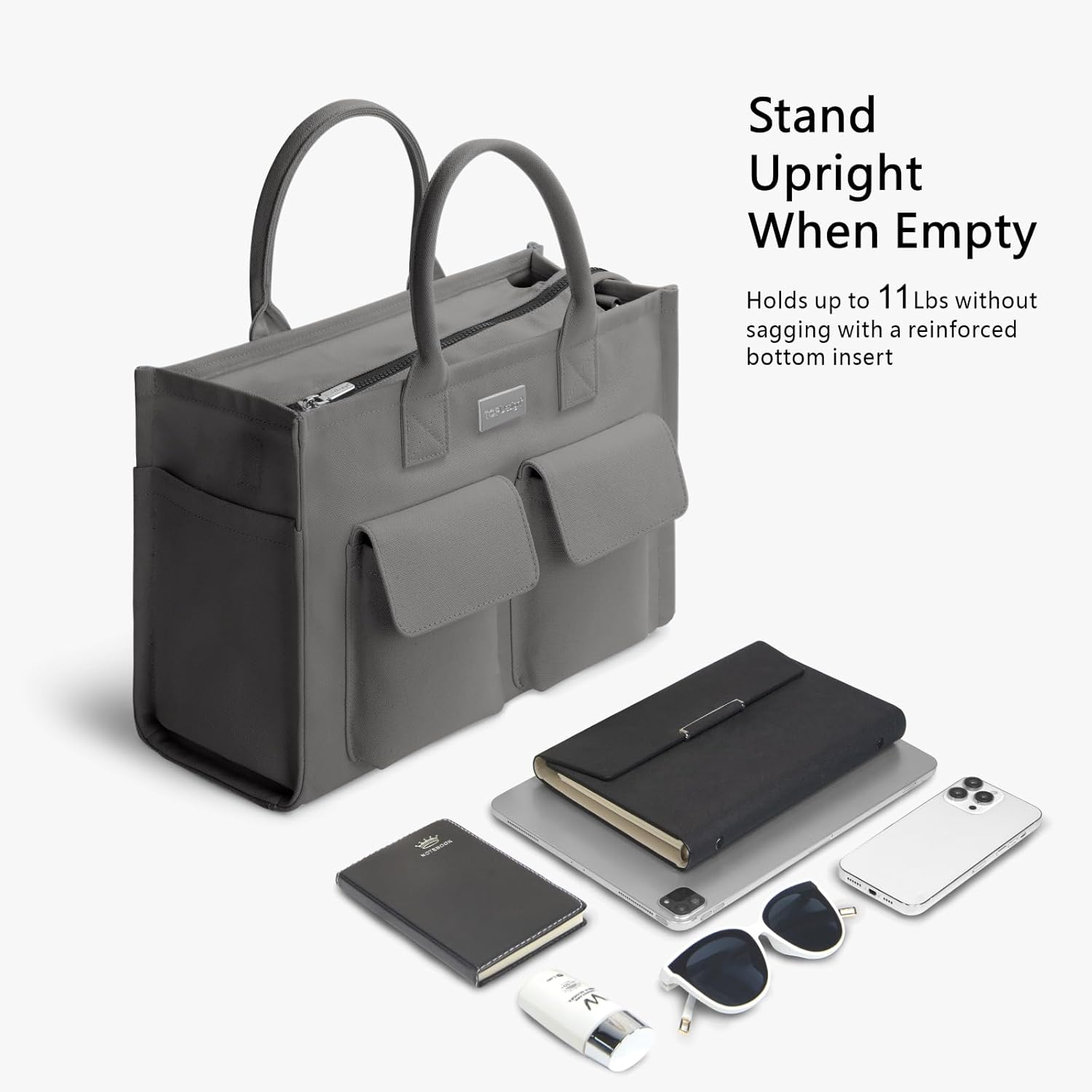 Heavy Duty Canvas Tote Bag for Women Handbag with Pockets