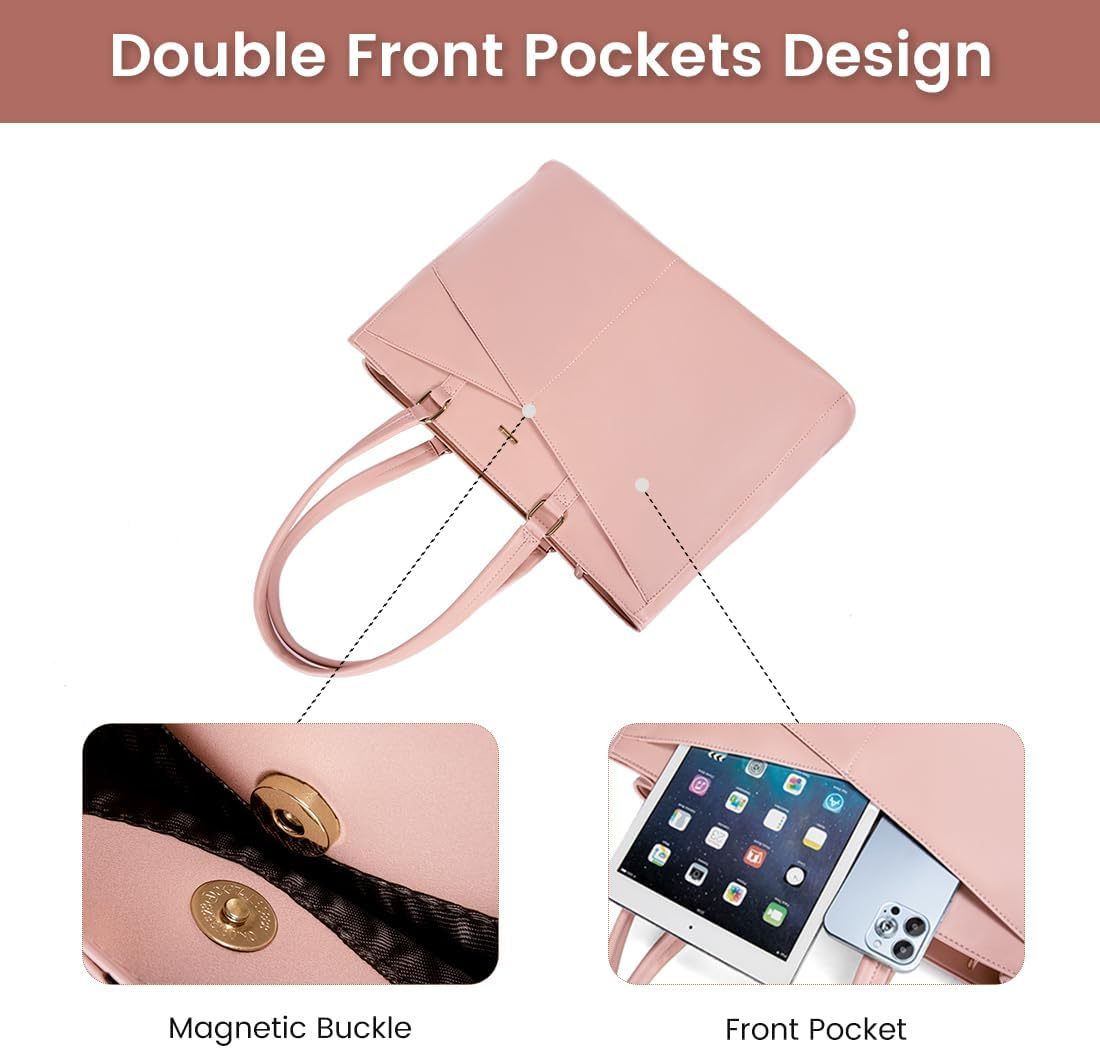 Laptop Tote Bag Waterproof Leather Computer Bags Business