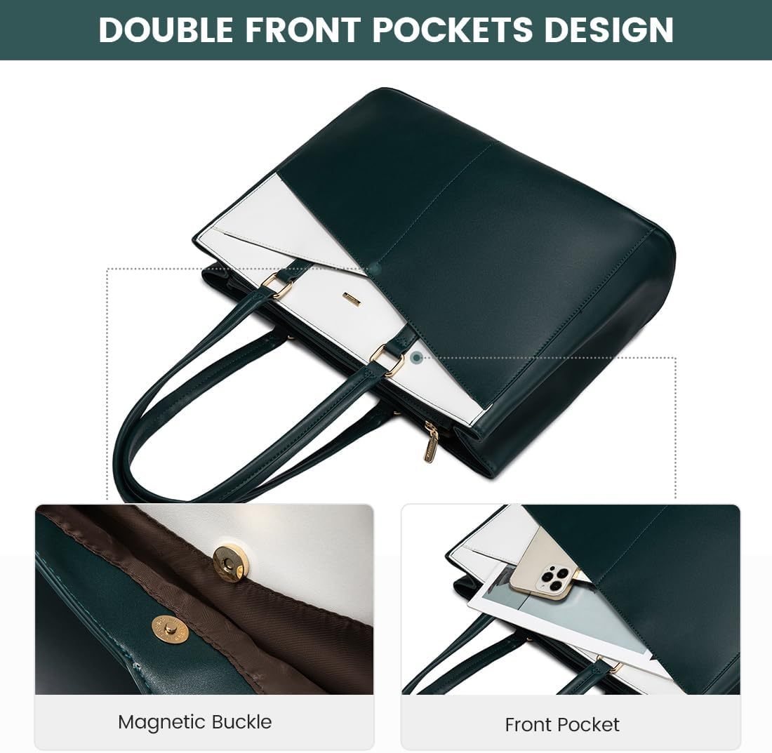 Laptop Tote Bag Waterproof Leather Computer Bags Business