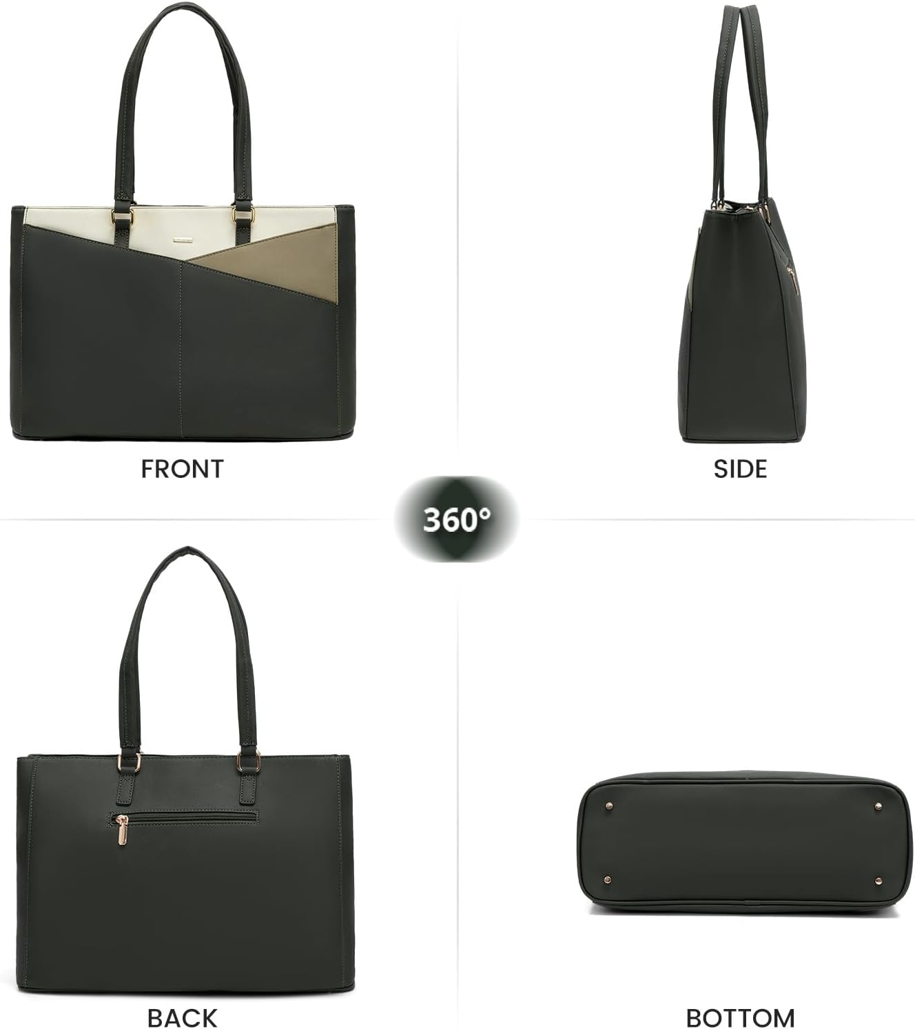 Laptop Tote Bag Waterproof Leather Computer Bags Business